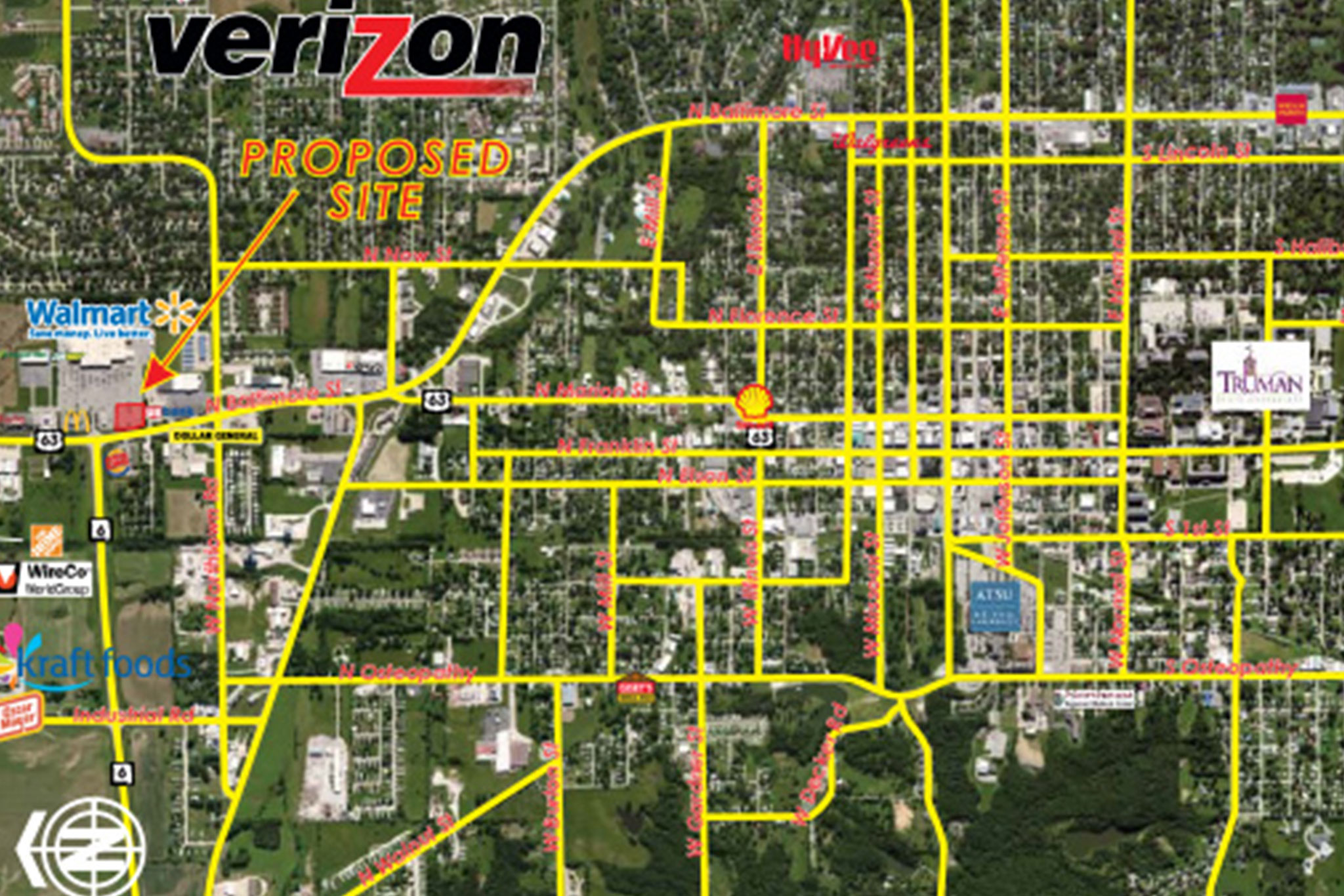 New Commercial Development adds Verizon Wireless in Kirksville, MO